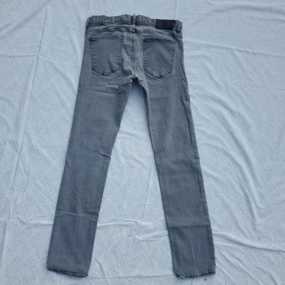H&M &Denim Slim Low Waist Stretch Heathered Black Grey Jeans - 32W 30L - Picture 1 of 13